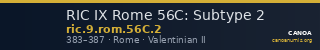 RIC IX Rome 56C: Subtype 2 — CANOA