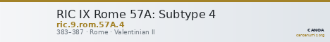RIC IX Rome 57A: Subtype 4 — CANOA
