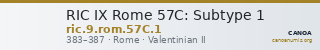RIC IX Rome 57C: Subtype 1 — CANOA