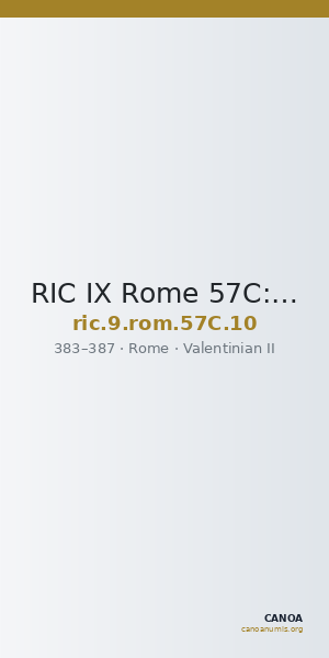 RIC IX Rome 57C: Subtype 10 — CANOA