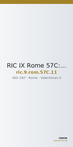RIC IX Rome 57C: Subtype 11 — CANOA