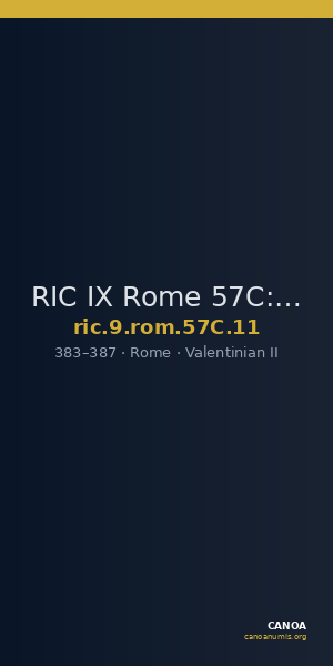 RIC IX Rome 57C: Subtype 11 — CANOA