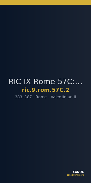 RIC IX Rome 57C: Subtype 2 — CANOA