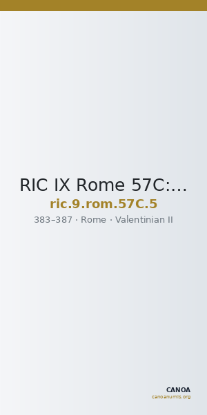RIC IX Rome 57C: Subtype 5 — CANOA