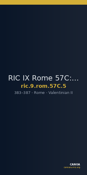 RIC IX Rome 57C: Subtype 5 — CANOA