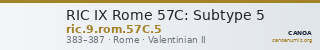 RIC IX Rome 57C: Subtype 5 — CANOA