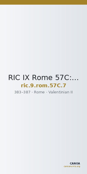 RIC IX Rome 57C: Subtype 7 — CANOA