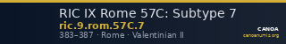 RIC IX Rome 57C: Subtype 7 — CANOA