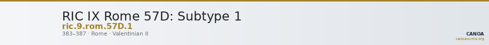 RIC IX Rome 57D: Subtype 1 — CANOA