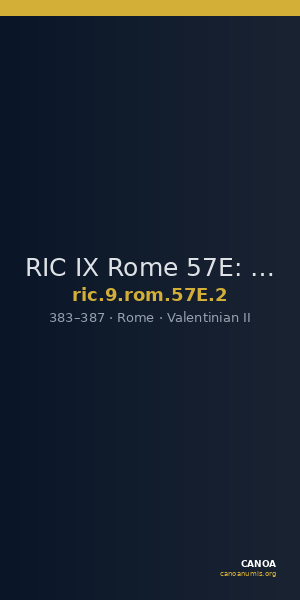 RIC IX Rome 57E: Subtype 2 — CANOA