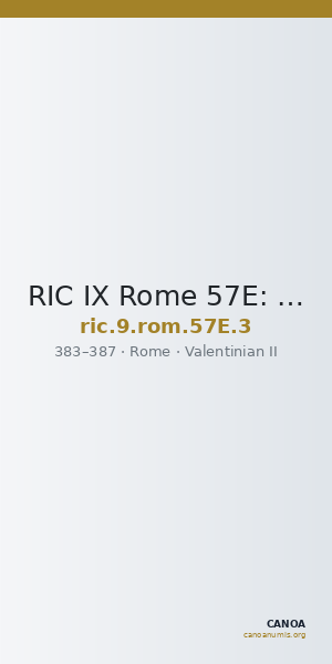 RIC IX Rome 57E: Subtype 3 — CANOA