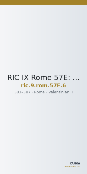 RIC IX Rome 57E: Subtype 6 — CANOA
