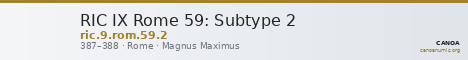 RIC IX Rome 59: Subtype 2 — CANOA