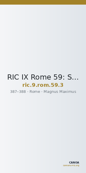 RIC IX Rome 59: Subtype 3 — CANOA