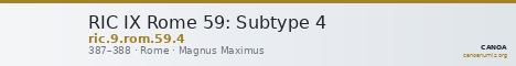 RIC IX Rome 59: Subtype 4 — CANOA