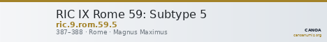 RIC IX Rome 59: Subtype 5 — CANOA