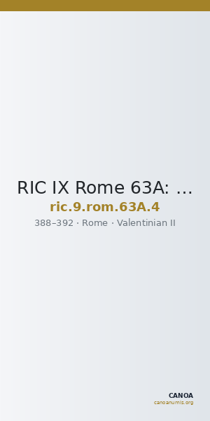 RIC IX Rome 63A: Subtype 4 — CANOA