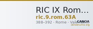 RIC IX Rome 63A — CANOA
