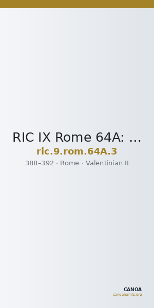 RIC IX Rome 64A: Subtype 3 — CANOA