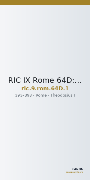 RIC IX Rome 64D: Subtype 1 — CANOA