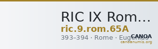 RIC IX Rome 65A — CANOA