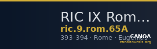 RIC IX Rome 65A — CANOA