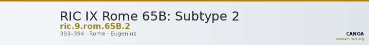 RIC IX Rome 65B: Subtype 2 — CANOA