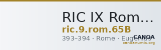 RIC IX Rome 65B — CANOA