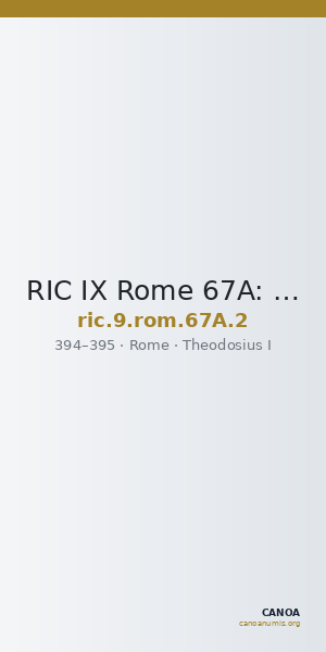 RIC IX Rome 67A: Subtype 2 — CANOA
