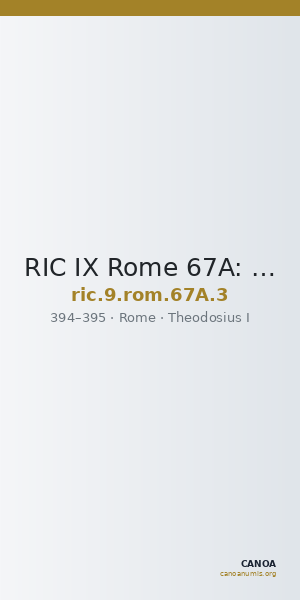 RIC IX Rome 67A: Subtype 3 — CANOA
