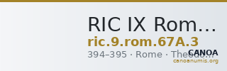 RIC IX Rome 67A: Subtype 3 — CANOA