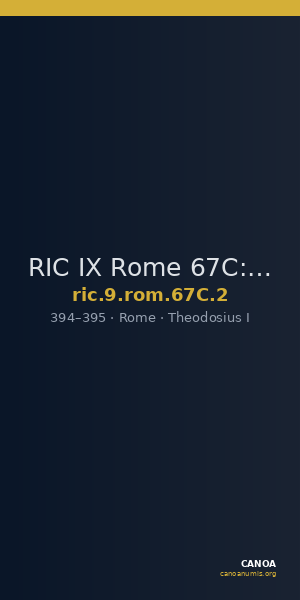 RIC IX Rome 67C: Subtype 2 — CANOA