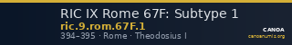 RIC IX Rome 67F: Subtype 1 — CANOA
