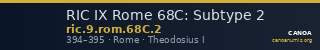 RIC IX Rome 68C: Subtype 2 — CANOA