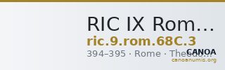 RIC IX Rome 68C: Subtype 3 — CANOA