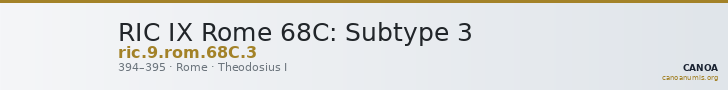 RIC IX Rome 68C: Subtype 3 — CANOA