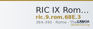 RIC IX Rome 68E: Subtype 3 — CANOA