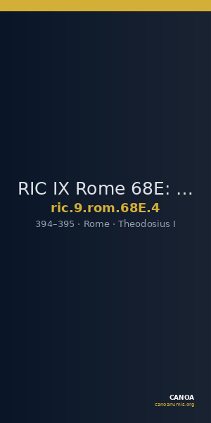 RIC IX Rome 68E: Subtype 4 — CANOA