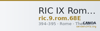 RIC IX Rome 68E — CANOA