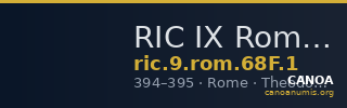 RIC IX Rome 68F: Subtype 1 — CANOA