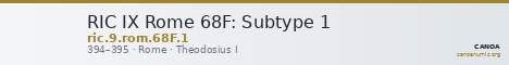 RIC IX Rome 68F: Subtype 1 — CANOA