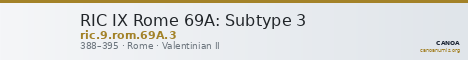 RIC IX Rome 69A: Subtype 3 — CANOA