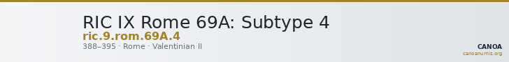 RIC IX Rome 69A: Subtype 4 — CANOA