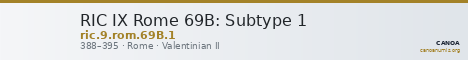 RIC IX Rome 69B: Subtype 1 — CANOA