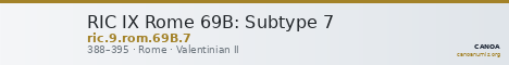 RIC IX Rome 69B: Subtype 7 — CANOA