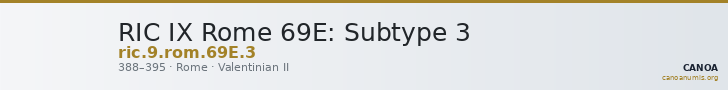 RIC IX Rome 69E: Subtype 3 — CANOA