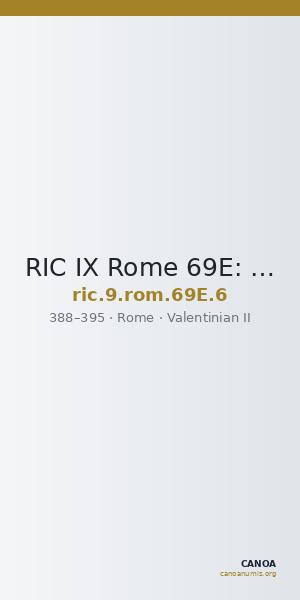 RIC IX Rome 69E: Subtype 6 — CANOA