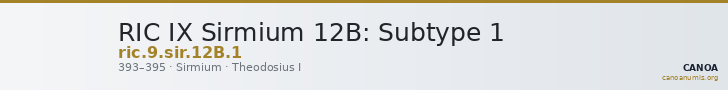 RIC IX Sirmium 12B: Subtype 1 — CANOA