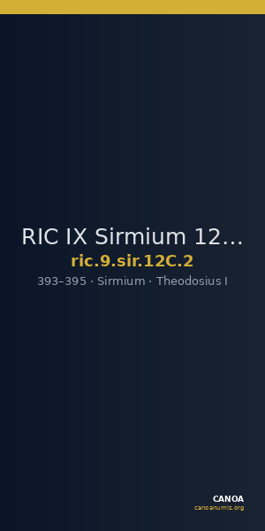 RIC IX Sirmium 12C: Subtype 2 — CANOA