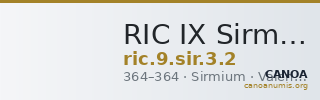 RIC IX Sirmium 3: Subtype 2 — CANOA